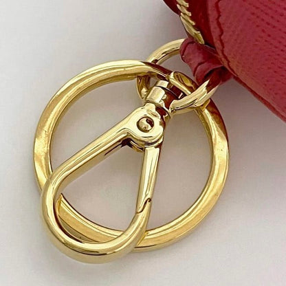 Prada Coin Case Pink 1m1218 Excellent Condition Saffiano Leather Preowned