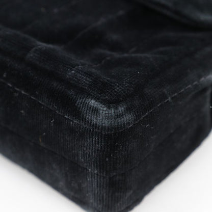 Chanel Chain Shoulder Mademoiselle Double Chain Velour Black Ladies Shoulder Bag