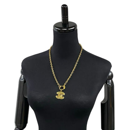 Chanel Coco Mark Motif GP Chain Necklace Pendant