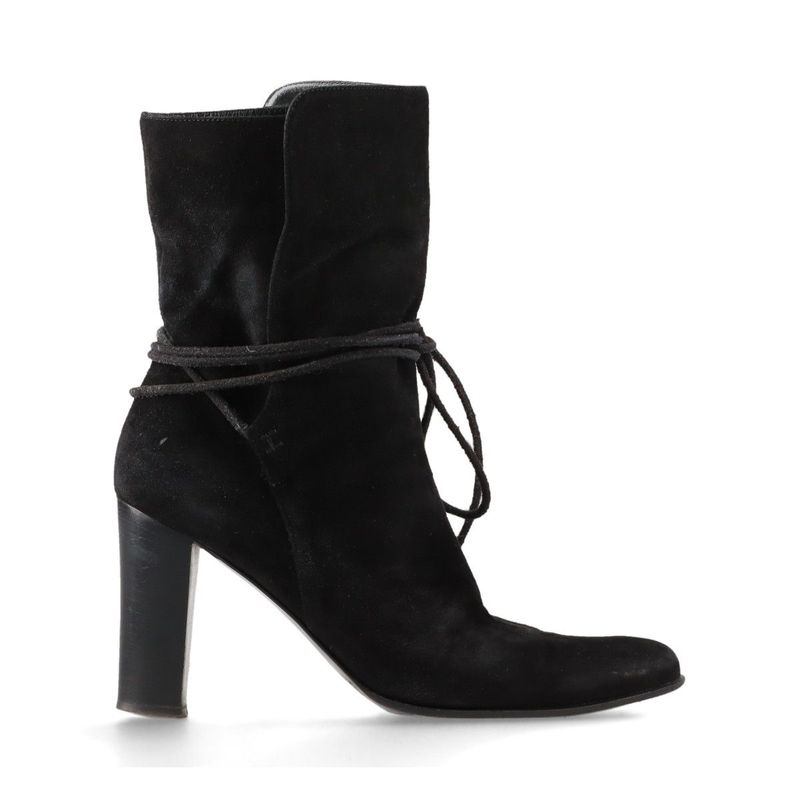 Hermes Suede Boots Women's 36 Semelle CUIR Black Made In Italy