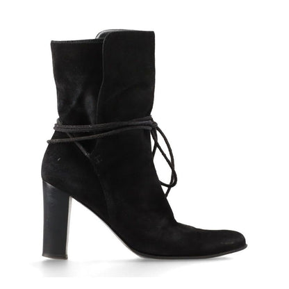 Hermes Suede Boots Women's 36 Semelle CUIR Black Made In Italy