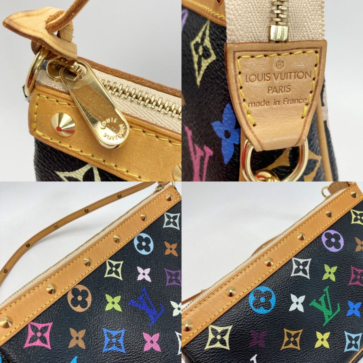 Louis Vuitton Monogram Multicolor Pochette Accessory M92648 Noir Accessory