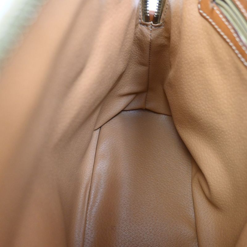 Celine Handbag Macadam Pattern Leather PVC Brown 64ka850