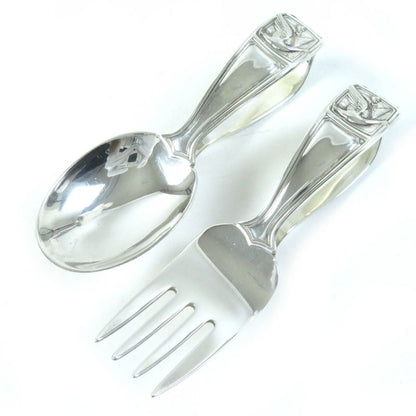 - Tiffany & Co Tiffany & Co Sv925 Loop Baby Spoon Fork Set Of 2 Star Ring