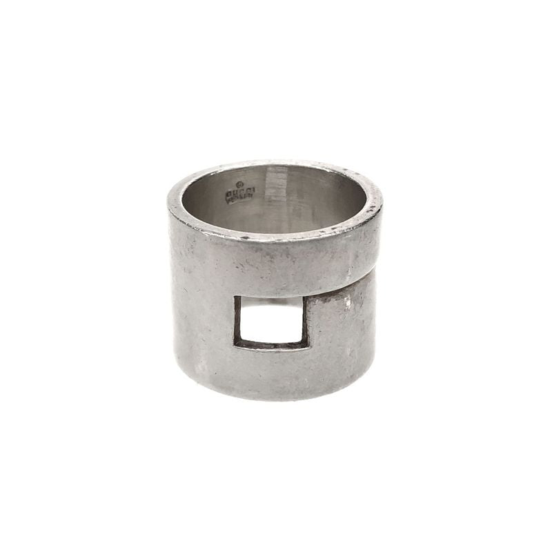 Gucci Square Cut Silver Ring Silver About Size 11