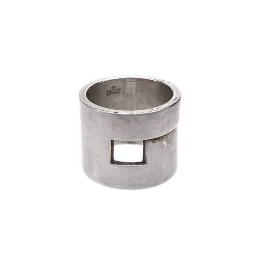 Gucci Square Cut Silver Ring Silver About Size 11