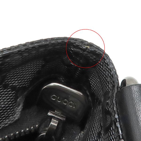 Gucci Shoulder Bag GG Imprime Shoulder Bag PVC Black Silver Hardware Black