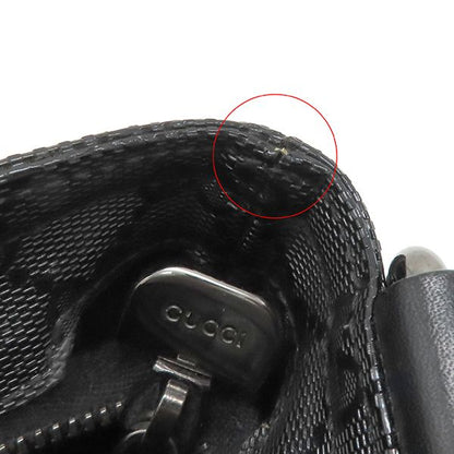 Gucci Shoulder Bag GG Imprime Shoulder Bag PVC Black Silver Hardware Black