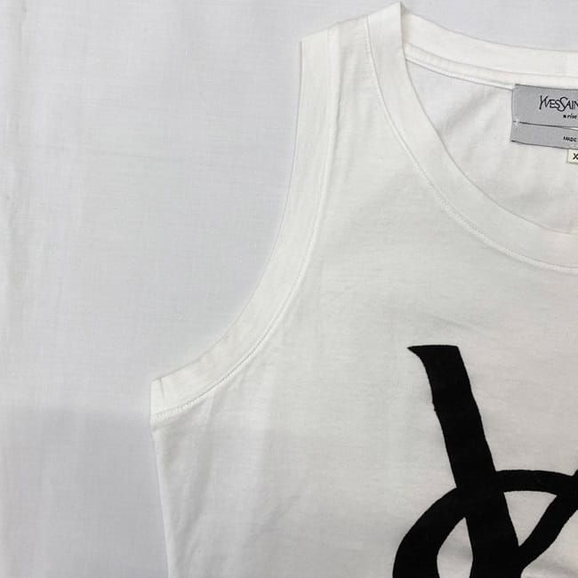 Yves Saint Laurent Tank Top White Black XS Cleaned