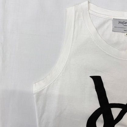 Yves Saint Laurent Tank Top White Black XS Cleaned