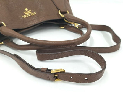 Prada Shoulder Bag Leather Brown Bn2534