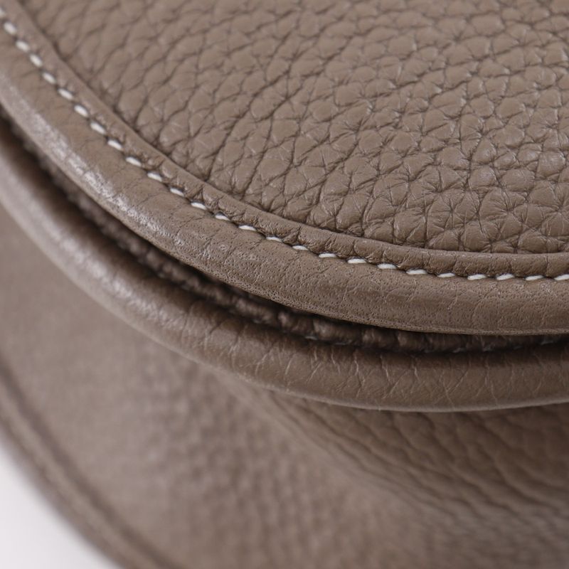 Hermes Evelyn 3GM Evelyn Taurillon Clemence Etoupe Silver Hardware □P Ladies