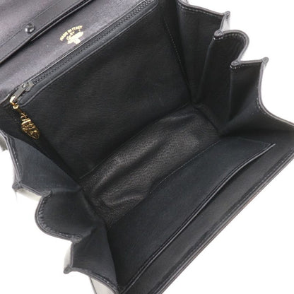 Gucci Old Gucci 2WAY Clutch Calf Black Ladies Shoulder Bag