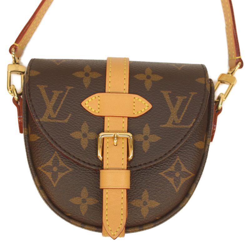 Louis Vuitton M46643 Monogram Micro Chien Ti Shoulder Bag Brown