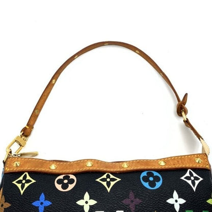 Louis Vuitton Monogram Multicolor Murakami Pochette Pouch Bag Accessories Black