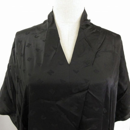 23ss Balenciaga Logo Allover Asymmetrical Shirt Dress Size M 725717 Tn005 Women