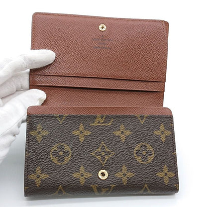 Louis Vuitton Mid-size Folded Wallet With Monogram Portmonnais Biers Trésor