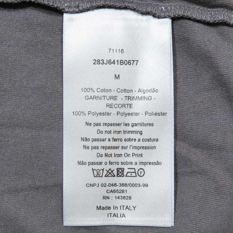 22aw Dior X Travis Scott Cactus Jack Oversize T-Shirt Logo Print Cut and Sewn