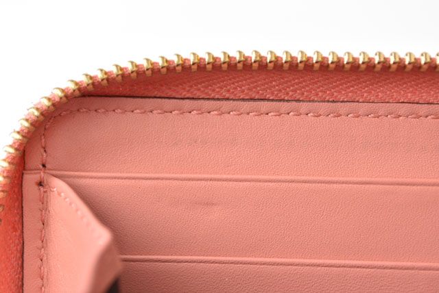 Gucci Long Wallet Round Zipper GG Marmont Ribbon Pink