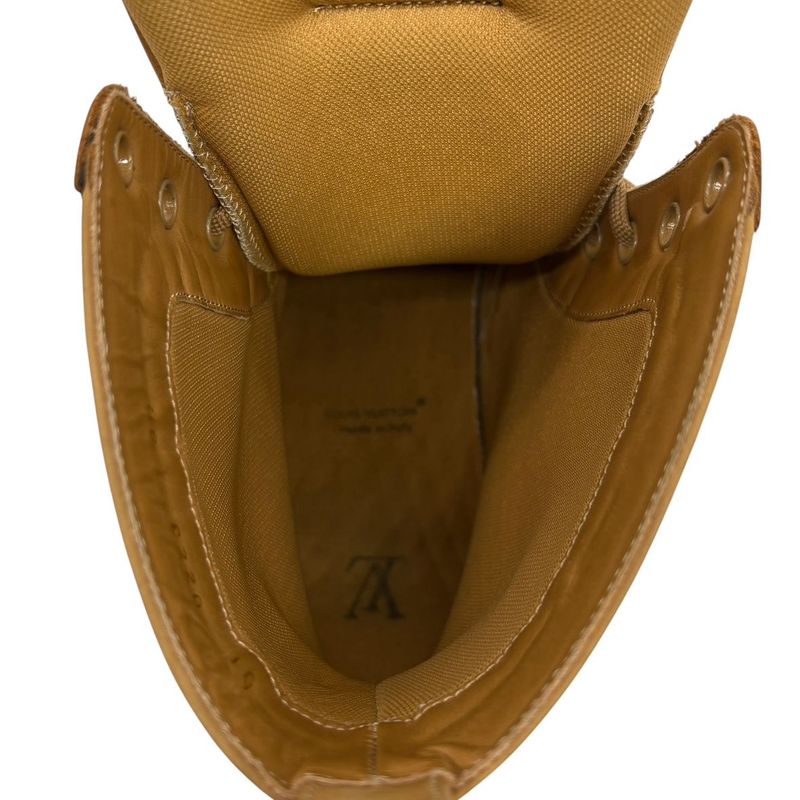 3151 Louis Vuitton Boots LV Ranger Ankle Boots Beige Monogram Men's Shoes Size