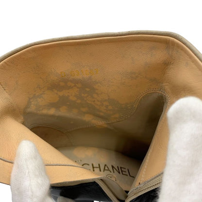0180 Chanel Coco Mark Short Boots G31067 Size 34 Chanel Bicolor