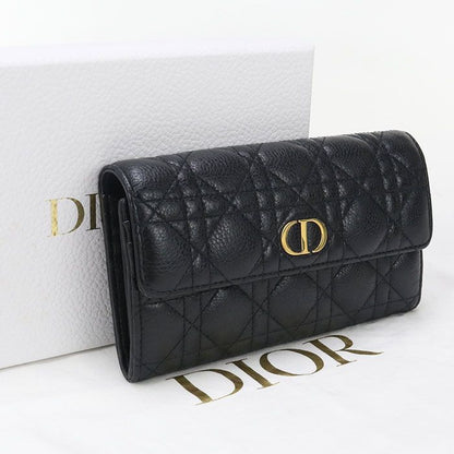 DIOR Orchid Long Wallet Dior Caro S5039 UWHC M900 Long Wallet With Two Fold