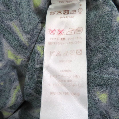 Louis Vuitton Graffiti Logo Long Sleeve Blouse Top Green 36 Made In France