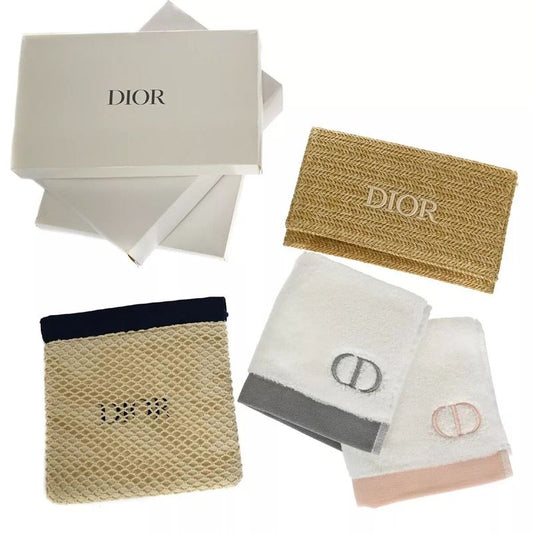 Christian DIOR Handkerchief Towel Pouch Clutch Pouch Set 02ga833