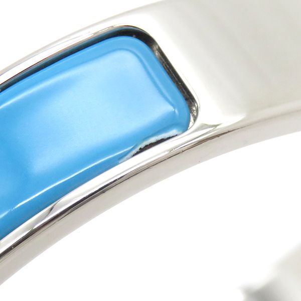 Hermes Bracelet Click H PM Metal Enamel Blue and Silver Hardware H Bracelet
