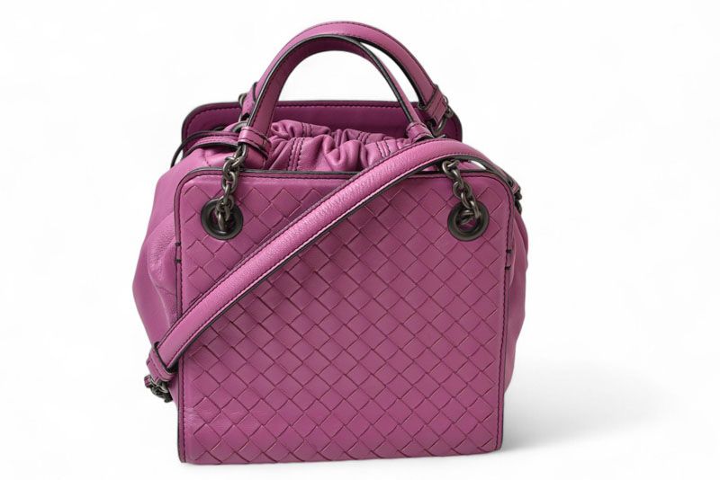 Bottega Veneta Handbag Shoulder Bag 2way Bottega Veneta Bag Drawstring Purple