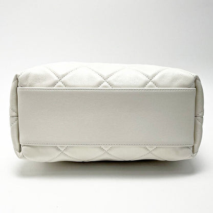Chanel Matelasse As3292 White Chain Tote Bag Lambskin Ladies Gold Hardware