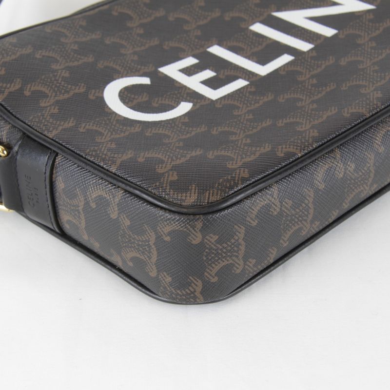 Celine Triomphe Medium Messenger Bag Shoulder Bag Ladies Brown High Brand