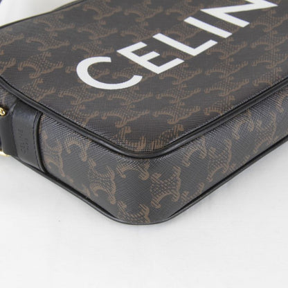 Celine Triomphe Medium Messenger Bag Shoulder Bag Ladies Brown High Brand