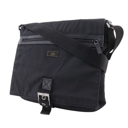 Gucci 141194 Nylon Canvas Black Unisex Shoulder Bag