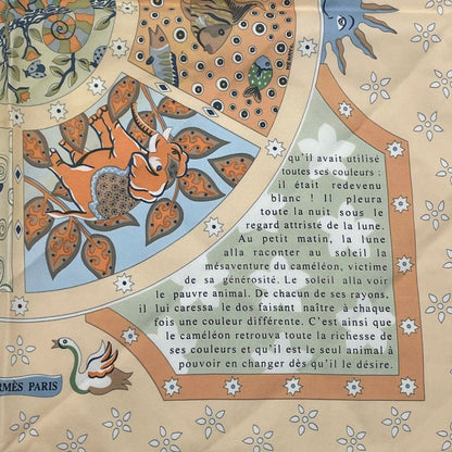 Hermes Le Cameleon Peintre Scarf Silk Multicolor