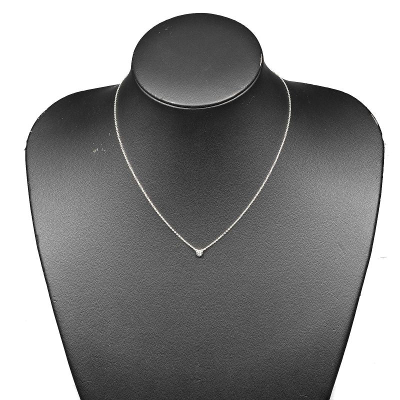 Tiffany & Co By-the-yard Silver 925 X Diamond Ladies 1.6g Necklace