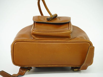 Authentic Gucci Bamboo Backpack Sac Backpack Leather Brown Bamboo Bag Pre-owned