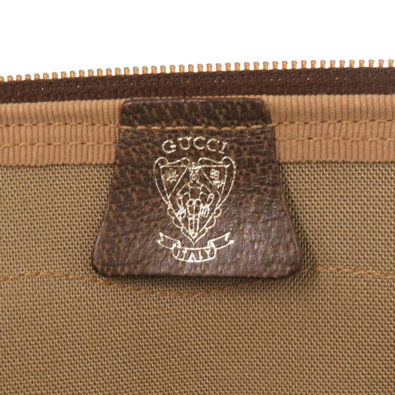 Gucci Old Gucci GG Plus Sherry Line 001 25 424 GG Supreme Brown Boston Bag 1092