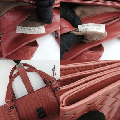 Bottega Veneta Roma Intrecciato Burgundy Lambskin B01570745e