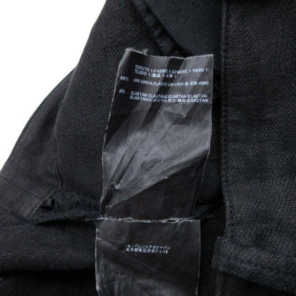 Good Quality Balenciaga Linen Slim Skinny Pants Long Straight Bottoms 36 Black