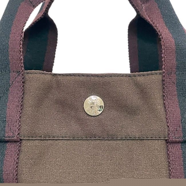 Hermes Tote Bag Fourre Tout Brown Black Bordeaux Excellent Condition
