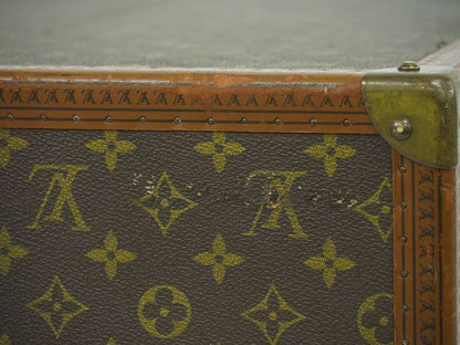 Authentic Louis Vuitton LV Bisten 50 Monogram Trunk Travel Bag Handbag Brown