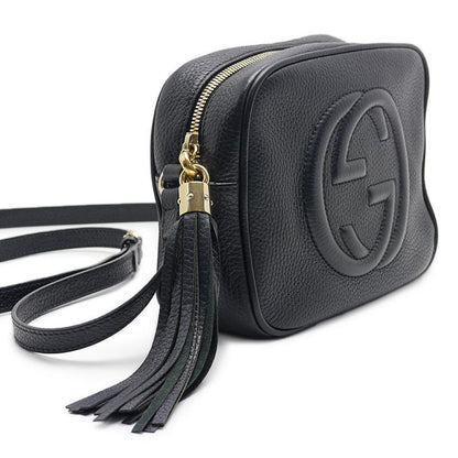 Gucci Soho Small Disco Bag 308364 Leather Black Fringe