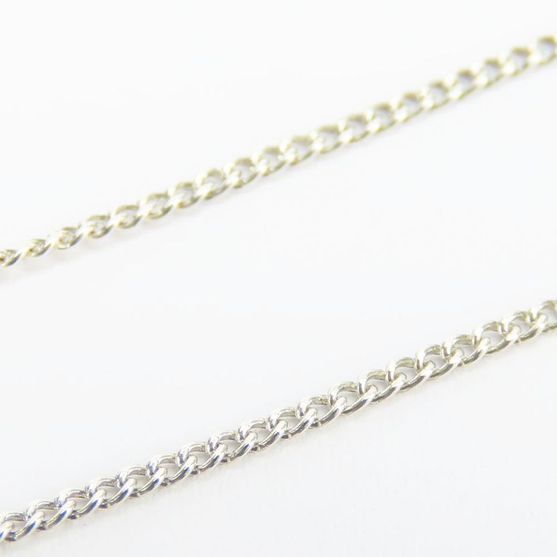 Tiffany & Co Necklace 925 Silver Approx 2.8g Silver Ribbon Motif Cute Accessory