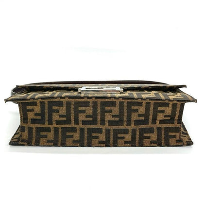 Fendi Zucca Shoulder Bag Jacquard Khaki Women