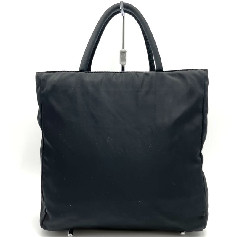 Prada Handbag Nylon Black Nylon Women Men