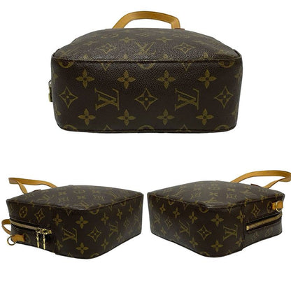 Louis Vuitton Vintage Spontini Monogram Leather 2-Way Shoulder Bag Handbag Brown
