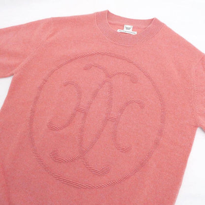 Hermes Long Sleeve Knit H Lift Pink 36 Size Cashmere Long Sleeve