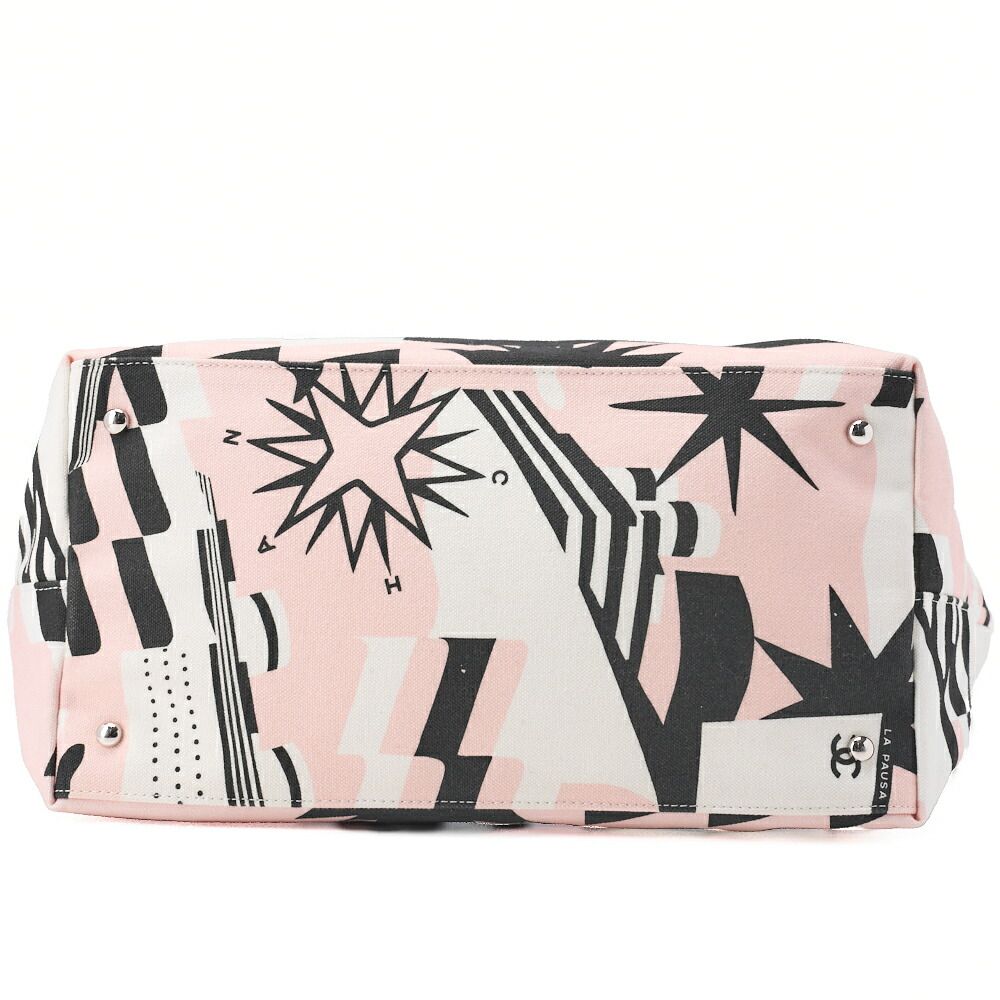 Chanel Shoulder Bag Tote Bag Cruise Line Chain Shoulder Canvas With Coco Charm