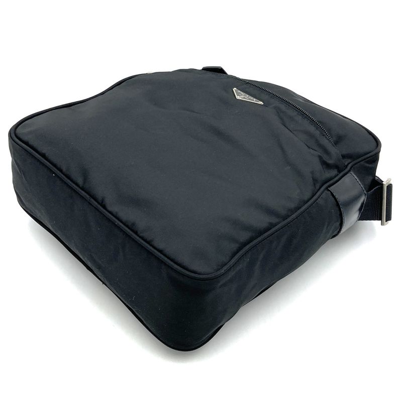 Prada Shoulder Bag Black Nylon Women Men Fashion  Precent